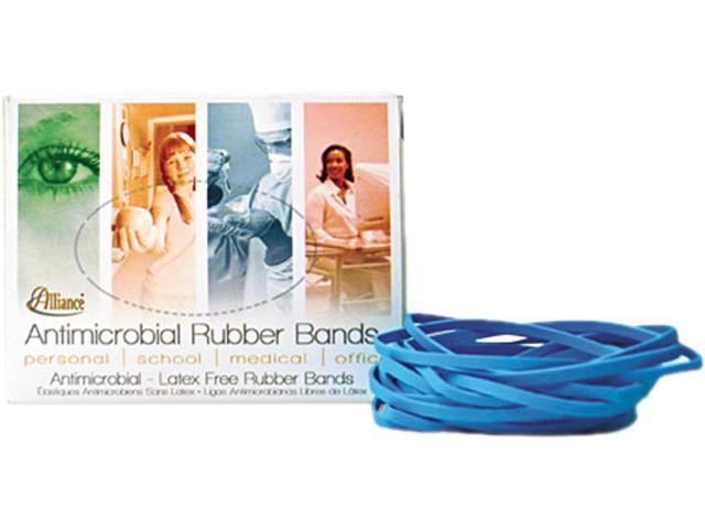 Alliance 42179 Antimicrobial Cyan Blue Rubber Bands, Size 117B, 7 x 1/8, 1/4lb Box