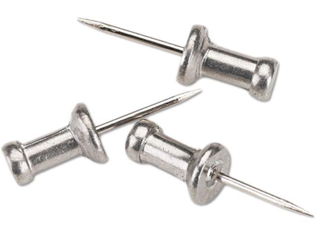 GEM GEMCPAL4 Aluminum Head Push Pins, Aluminum, Silver, 1/2