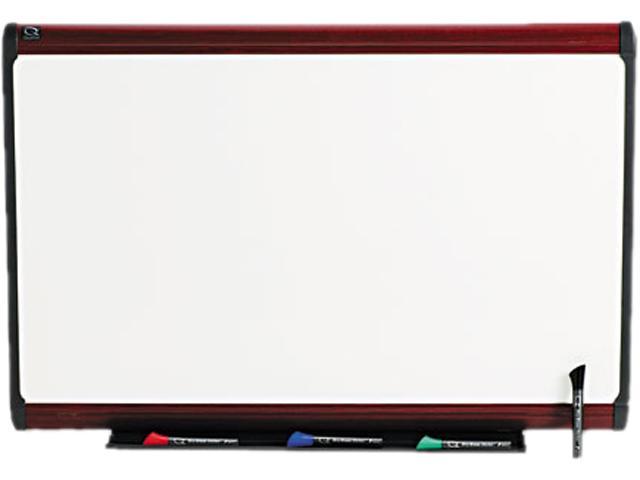Quartet P553M Premium Dry Erase Board, Porcelain/Steel, 36 x 24, White/Mahogany Frame