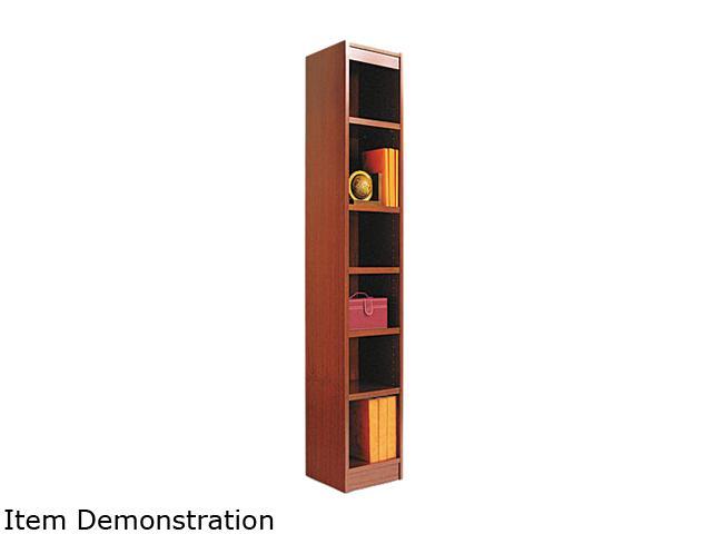 Alera BCS67212MC Narrow Profile Bookcase, Wood Veneer, 6-Shelf, 12 x 72, Medium Cherry