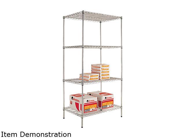 Alera SW50 3624SR Wire Shelving Starter Kit 4 Shelves 36w X 24d X 72h   48 041 084 03 