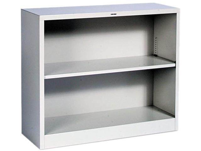 HON S30ABCQ Metal Bookcase, 2 Shelves, 34-1/2w x 12-5/8d x 29h, Light Gray