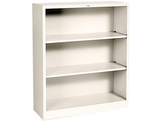 HON S42ABCL Metal Bookcase, 3 Shelves, 34-1/2w x 12-5/8d x 41h, Putty