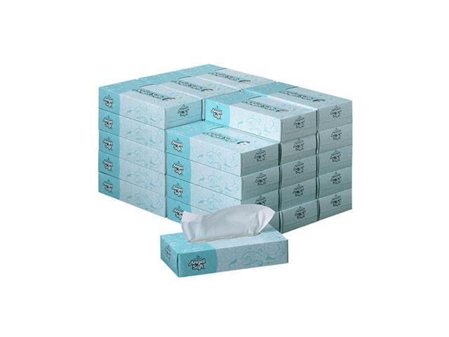Georgia Pacific 48580CT Angel Soft ps Premium Facial Tissues, 100/Flat Box, 30 Boxes/Carton
