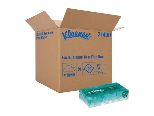 Kleenex Professional Facial Tissue 100 Tissues/Pack Flat Boxes 21400 