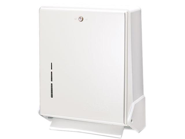 San Jamar T1905WH True Fold Metal Front Cabinet Towel Dispenser, 11 5/8 x 5 x 14 1/2, White