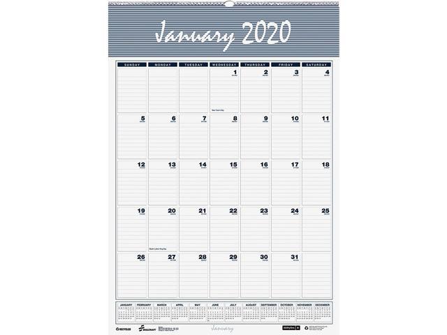 SKILCRAFT 6007571 Wirebound Monthly Wall Calendar - Newegg.com