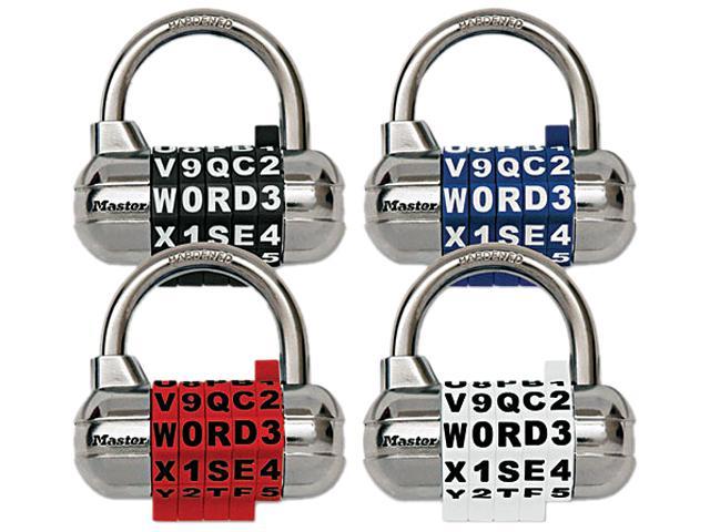 Master Lock 1534D 2.50" (64.00 mm) Wide Set Your Own WORD Combination Padlock with Interchangeable, Removable Dials