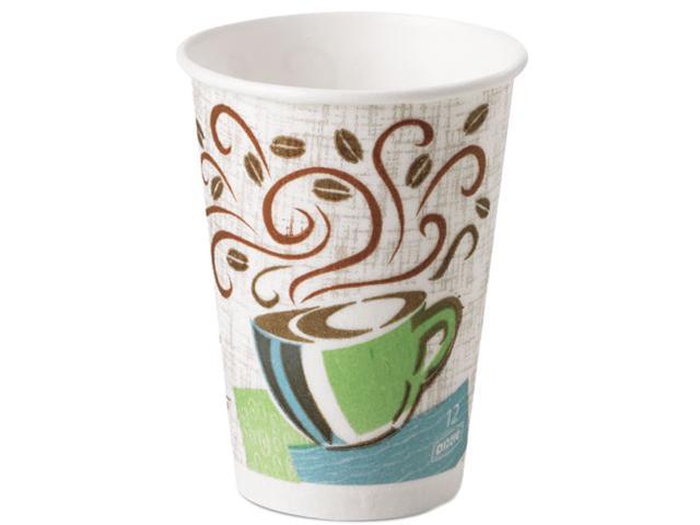 12oz Dixie Hot Cups Coffee Dreams Design 50/Pack Multicolor Paper
