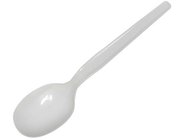 Dixie PSM21 Plastic Tableware, Mediumweight Soup Spoons, White, 1000/Carton