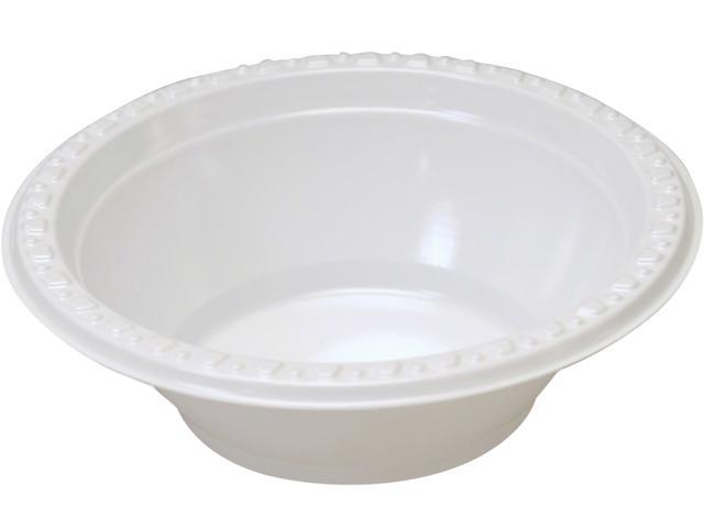 Tablemate 12244WH Plastic Dinnerware, Bowls, 12 oz., White, 125/Pack