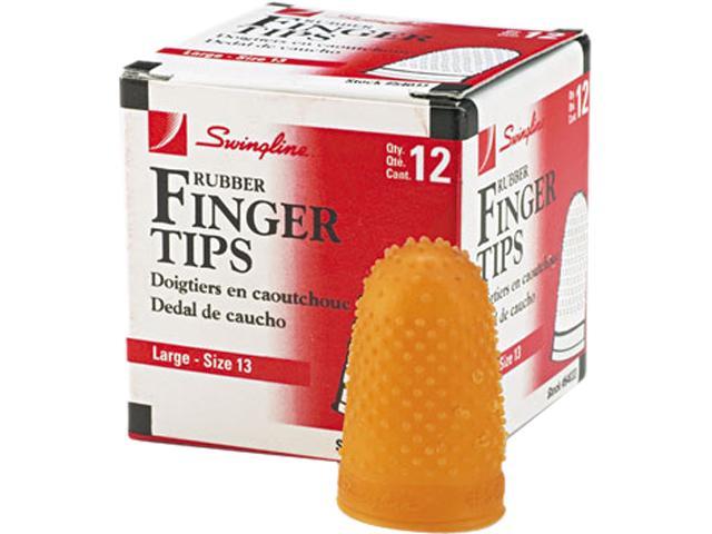 12/Pack 4 X SWI54035-Swingline 54035 Rubber Finger Tips Size 11 1/2 Medium Amber 