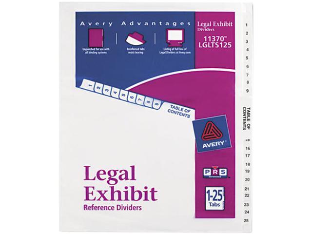 Letter White Avery 11372 Avery-Style Legal Exhibit Side Tab Divider Title: 26-50 