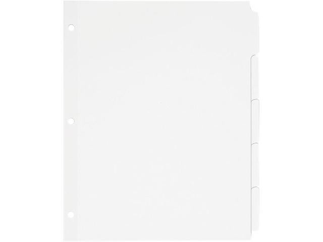 Photo 2 of Avery Write-On Plain Tab Dividers, 5-Tab, Letter, White, 36 Sets/Box