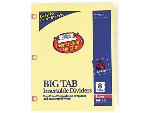 Avery Insertable Big Tab Dividers 8-Tab Letter 23285