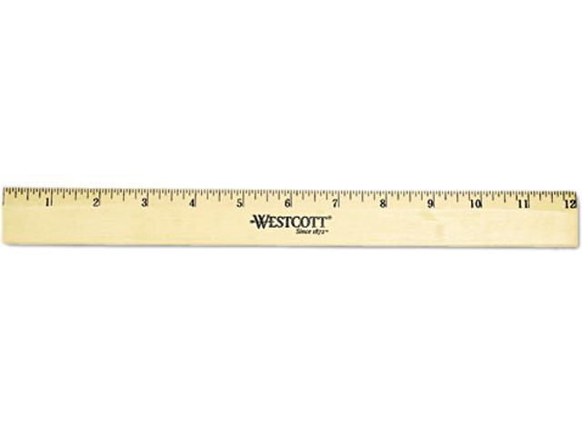 Single Beveled Edge Westcott 12" Wood Ruler 05011 