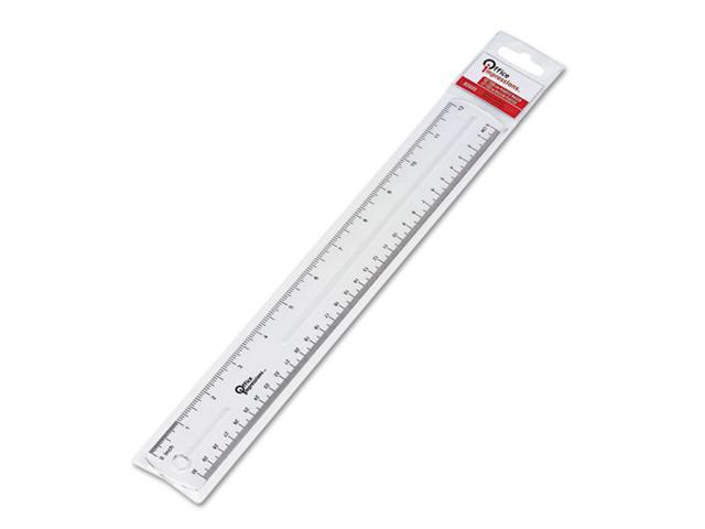 Office Impressions Acrylic Plastic Ruler, 12", Clear