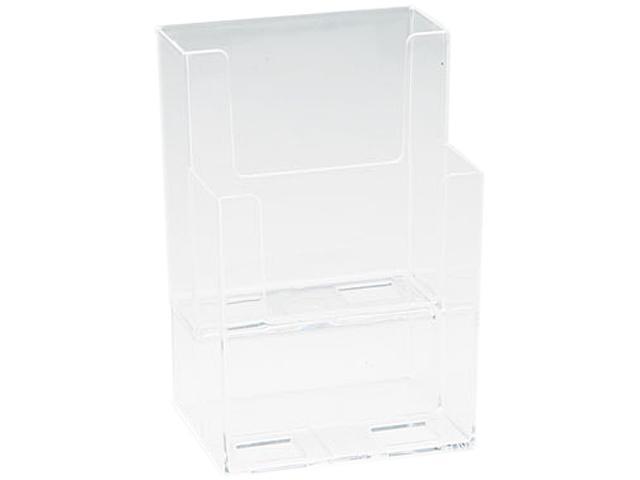 Extra-Deep Flat Back Display, 2 Compartments, 4-1/2w x 3-3/4d x 7h, Clear