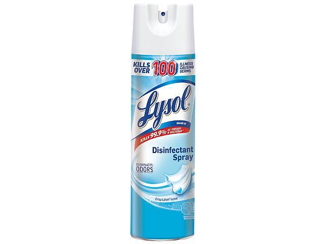 Lysol 19200 79329 Disinfectant Spray Crisp Linen Scent 19 Oz Aerosol