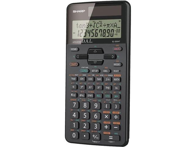 Sharp EL520XTBBK Large 12 Digit Scientific Calculator w/ 420 Functions ...