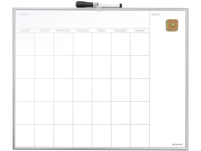 Photo 1 of U Brands Magnetic Dry Erase Undated One Month Calendar Board, 20" x 16", White