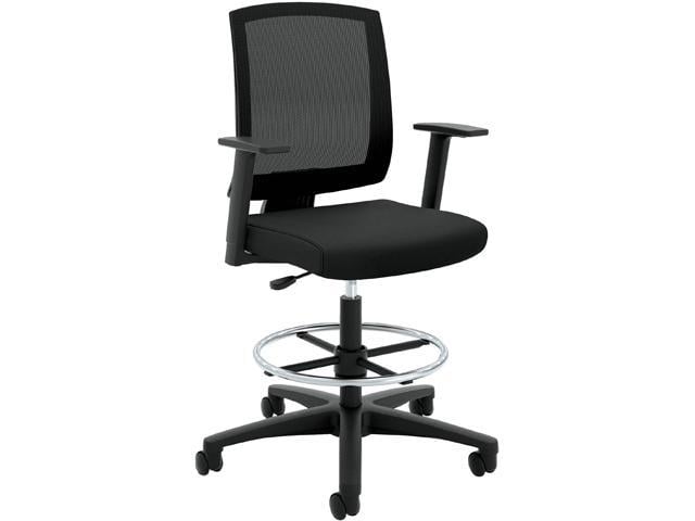 HON HVL515.LH10 VL515 Mid-Back Mesh Task Stool with Fixed Arms ...