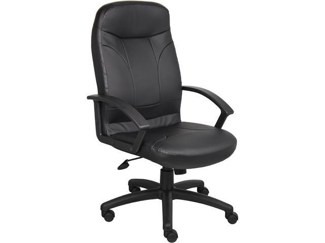 Open Box Boss Office Products B8401 Black Leatherplus Executive Chairs Newegg Com
