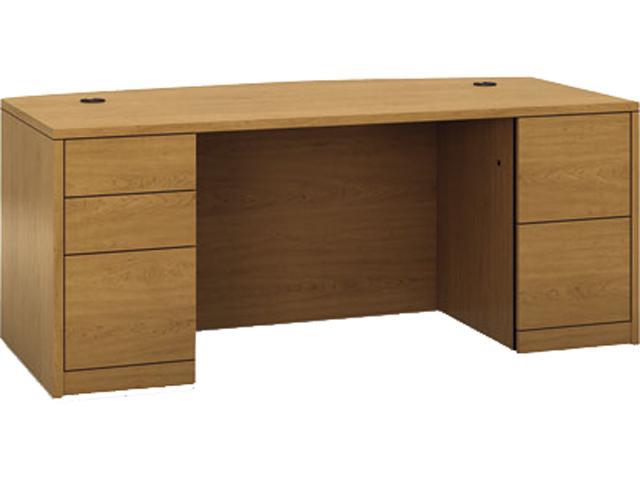 HON 10500 Bow Front Double Pedestal Desk, Full-Height Pedestals, 72w X ...