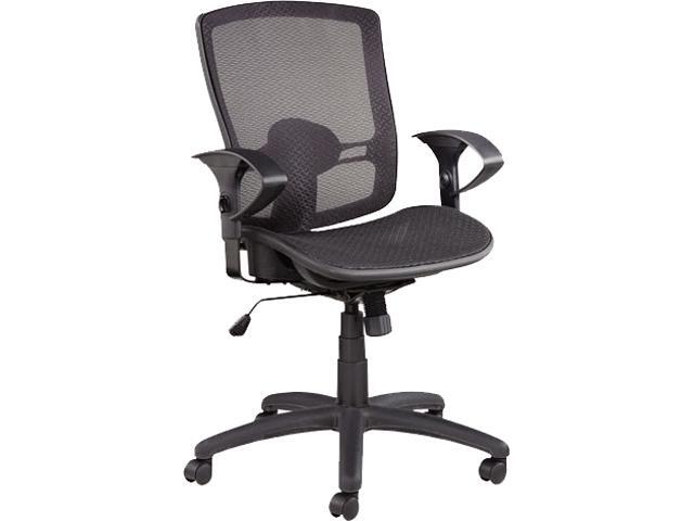 Alera ALEET4218 Etros Series Mesh Mid-Back Synchro Tilt Chair, Mesh Back/Seat, Black