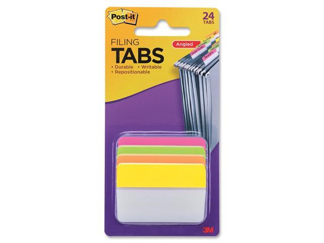 3M 686APLOY Post-it Solid Colors Angled Filing Tabs