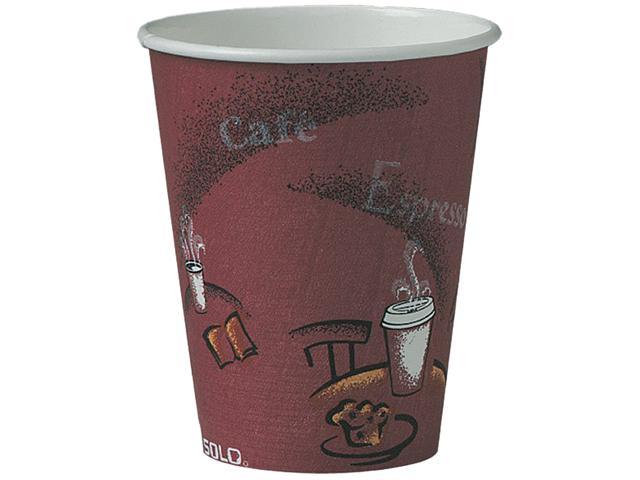 Solo Cup 378SI-0041 8 oz. Bistro Single Sided Poly Paper Hot Cups - 1 ...