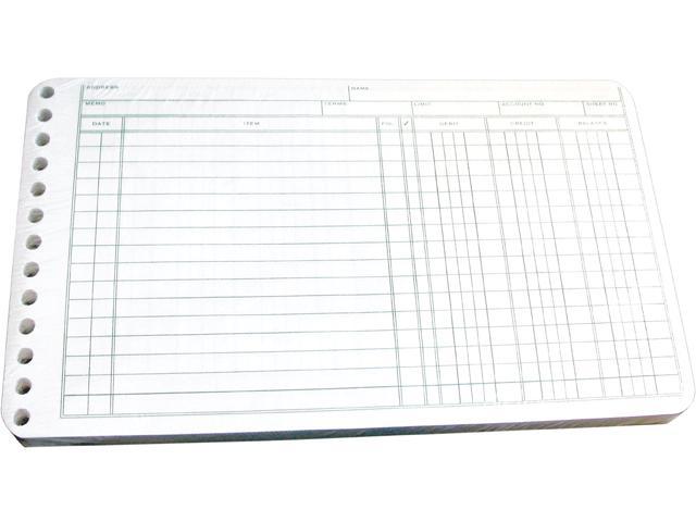 White 11 x 8-1/2 Ledger Sheets for Corporation and Minute Book 100 Sheets