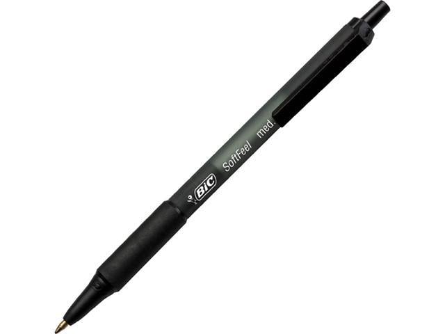 BIC SCSM361-BK Soft Feel Retractable Ballpoint Pen, Medium 1mm, Black ...