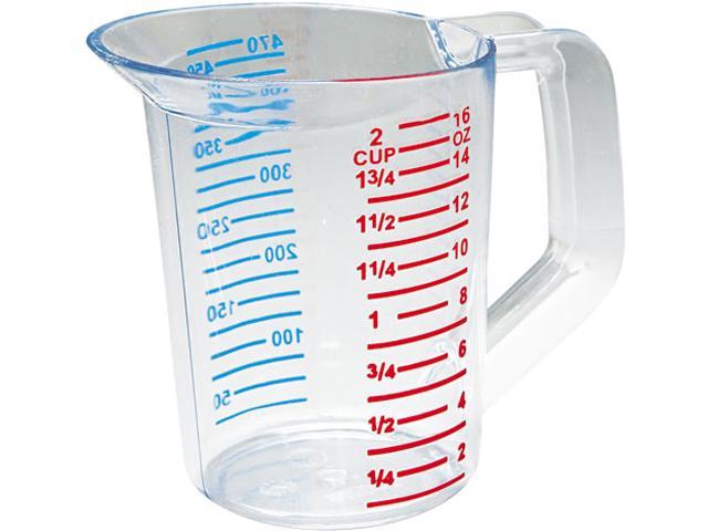 Rubbermaid Commercial RCP 3215 CLE Bouncer Measuring Cup 0.50 Qt. Clear