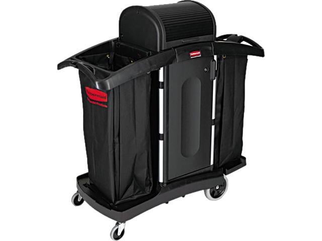 Rubbermaid Commercial RCP 9T78 High-Security Housekeeping Cart, 2-Shelf ...