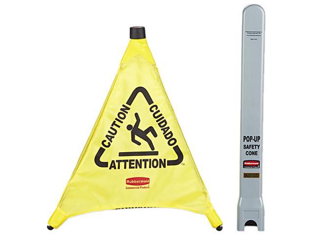 Rubbermaid Commercial RCP 9S00 YEL Multi-Lingual Caution Safety Cone ...