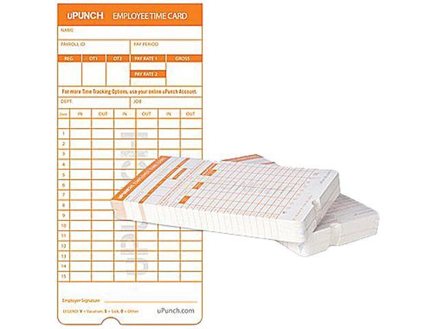 UPunch HNTC1100 Time Cards For Use With The HN3000 Time Clock Newegg