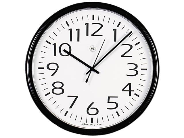 Universal UNV11641 Round Wall Clock, 13-1/2in, Black - Newegg.com