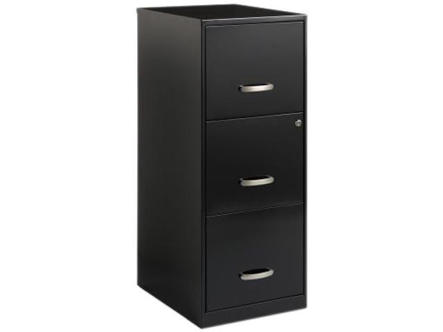 Lorell Llr18573 Soho 18 3 Drawer File Cabinet Black Newegg Com