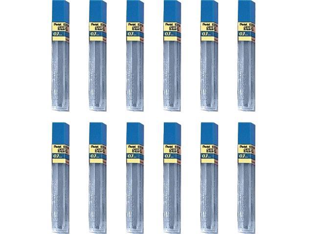 12 in each tube Tube Black 144 Leads 0.7mm HB Mechanical Pencil Leads Refill Quality Hi-Polymer Branded Leads In A Handy Dispenser 12 Packs of 12 Leads 