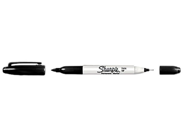 Sharpie 32201 Twin-Tip Permanent Marker, Fine/Ultra Fine, Black