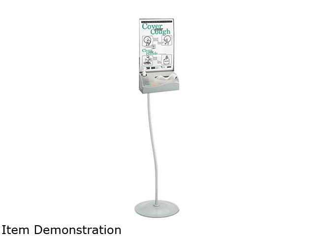 Safco 4262SL Floor Hygiene Station with Stand, Silver, 11 1/2 x 5 x 64