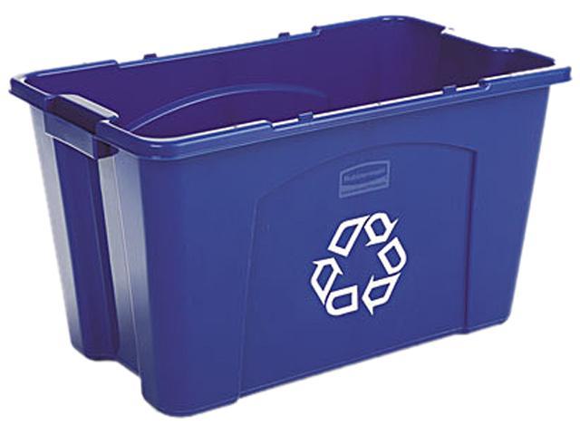 Rubbermaid Commercial 571873BE Stacking Recycle Bin, Rectangular ...