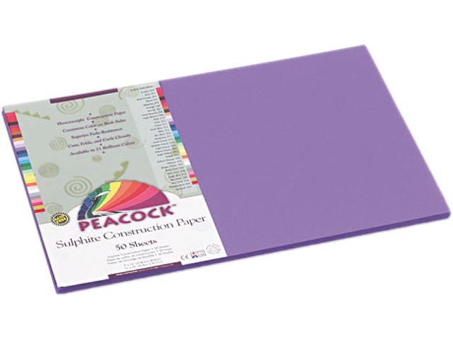 Pacon P7212 Peacock Sulphite Construction Paper, 76 lbs., 12 x 18, Violet, 50 Sheets/Pack