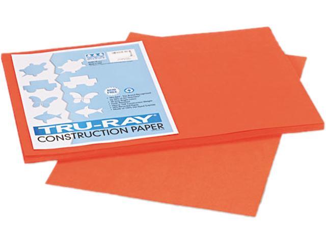 Pacon 103426 Tru-Ray Construction Paper, 76 lbs., 12 x 18, Pumpkin, 50 Sheets/Pack