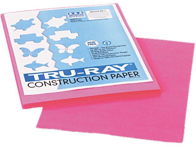 Photo 1 of (2 PACK) Pacon Tru-Ray Construction Paper, 76 lbs., 9 x 12, Shocking Pink, 50 Sheets/Pack
