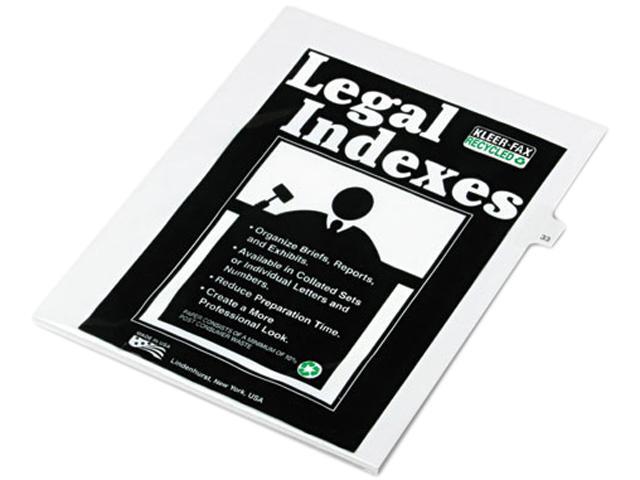 Kleer Fax 82233 80000 Series Legal Index Dividers Side Tab Printed 