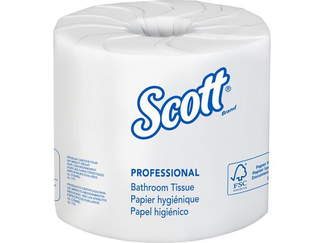 Scott Essential Professional 100% Recycled Fiber Bulk Toilet Paper for Business (13217), 2-Ply Standard Rolls, White, 80 Rolls/Case, 506 Sheets/Roll