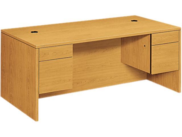 HON 10593CC 10500 Series 3/4-Height Double Pedestal Desk, 72w x 36d x 29-1/2h, Harvest