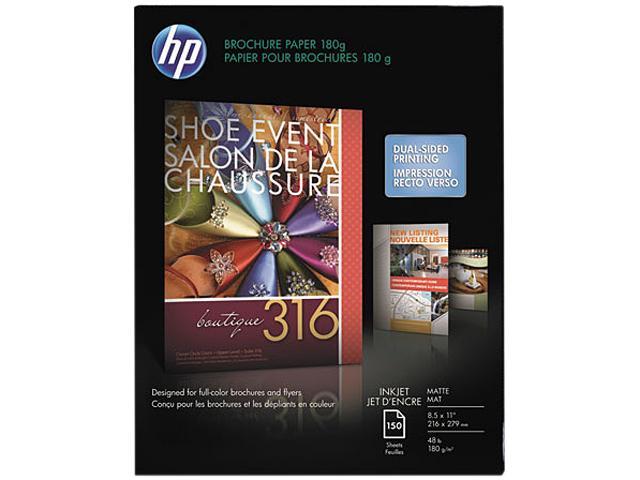 Hewlett-Packard CH016A Inkjet Brochure/Flyer Paper, 103 Brightness, 48lb, 8-1/2 x 11, White, 150/Pack